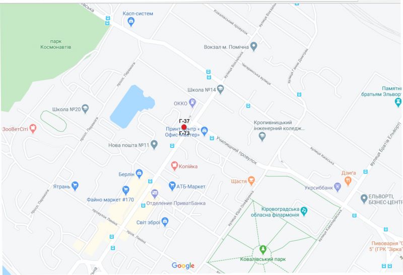 Билборд/Щит, Кропивницкий, вул. Вокзальна (вул.Жовтневої Революції)