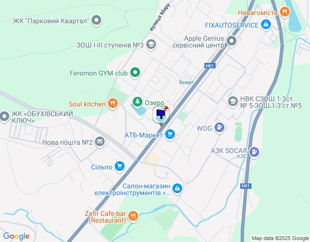 Білборд/Щит, Обухів, м. Обухів, вул. Київська, 113, за банком "Аваль", навпроти дитячого майданчику "Рошен", перед поворотом на вул. Каштанова, навпроти Фора, Фокстрот, перед маг Сільпо