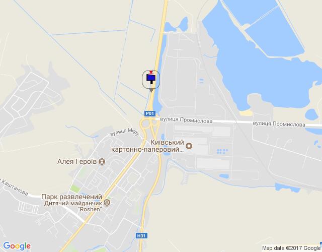 Билборд/Щит, Трассы, Дніпровське шосе, траса Н-01 "Київ-Знам'янка", км 43+000 право, за 100м до розв'язки на м. Обухів та м. Українка, в'їзд в м. Обухів з м. Київ, правий