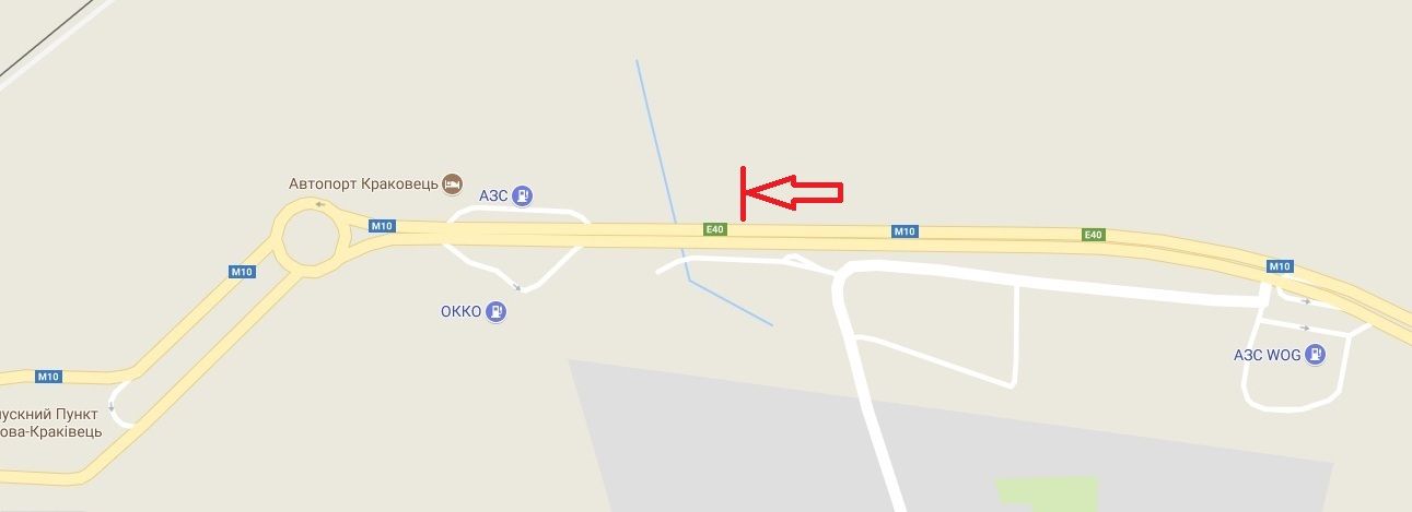 Билборд/Щит, Трассы, М 10 Львів-Краківець, км 69+020, праворуч