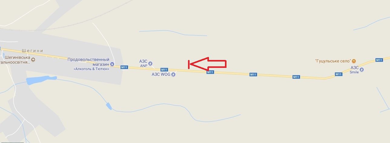 Білборд/Щит, Траси, М 11 Львів-Шегині, км 76+900, праворуч