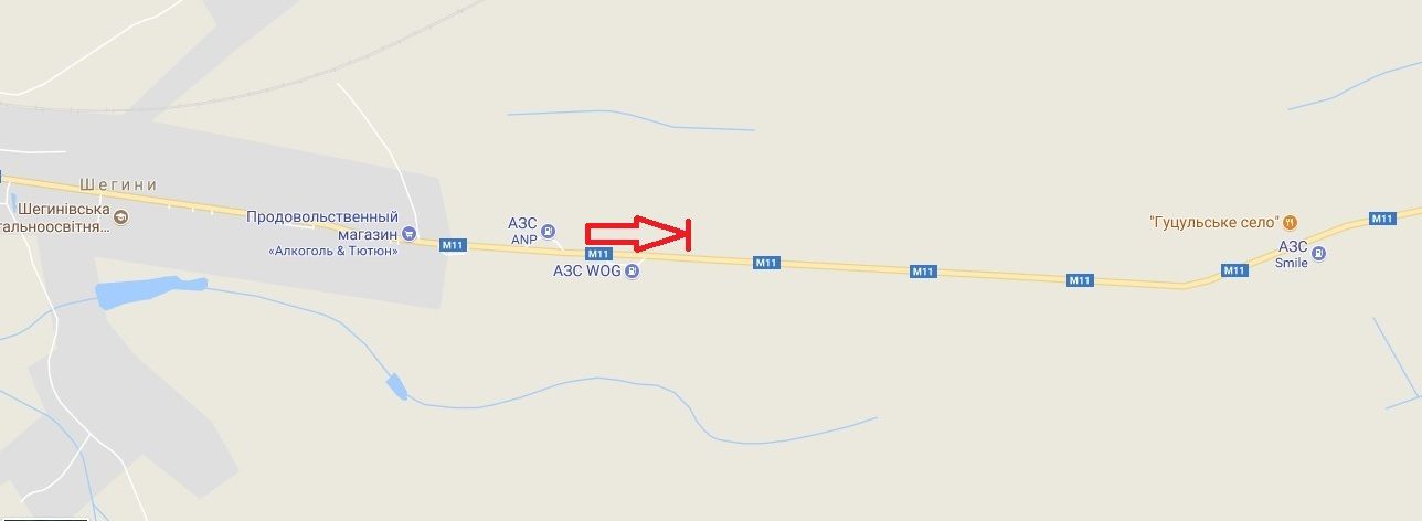 Билборд/Щит, Трассы, М 11 Львів-Шегині, км 76+900, праворуч