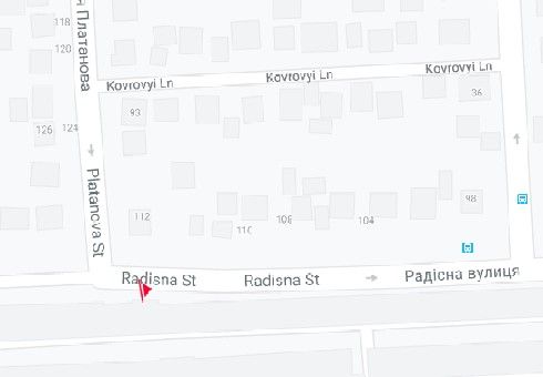 Билборд/Щит, Одесса, Радісна вул. - Платанова вул., 112
