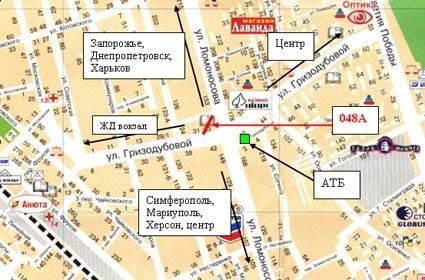 Билборд/Щит, Мелитополь, вул.Ломоносова перехрестя з вул. Гризодубової (напроти АТБ), магістраль