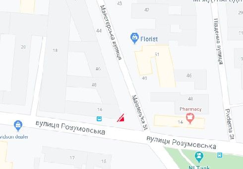 Роллер/Призматрон, Одесса, Розумовська вул., 16 - Майстерська вул.