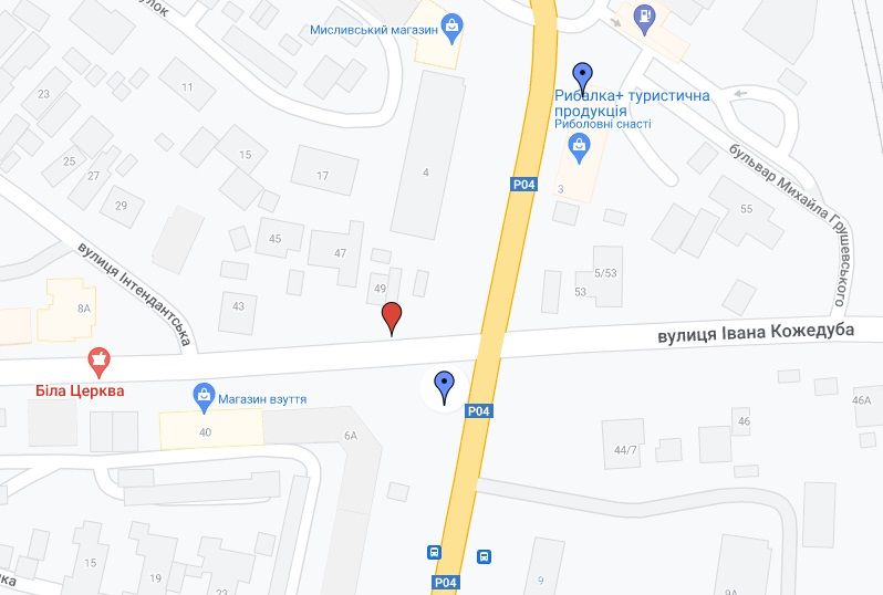 Білборд/Щит, Біла Церква, Вул. Павлюченко перехрестя з вул. П.Запорожця (біля центрального базару)