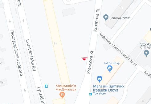 Билборд/Щит, Одесса, Краснова вул., 11б навпроти