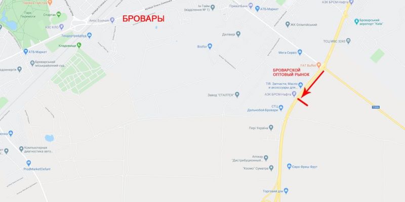 Суперсайт/Мегаборд, Траси, В'їзд до Києва, з боку Чернігова, виїзд на Бровари, від котедж.городка Княжичі