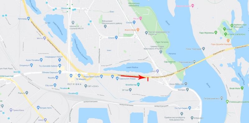 Суперсайт/Мегаборд, Київ, Бандери Степана пр-т, від Петрівки, 700м до Північного мосту, поряд з ТРЦ "Блокбастер"