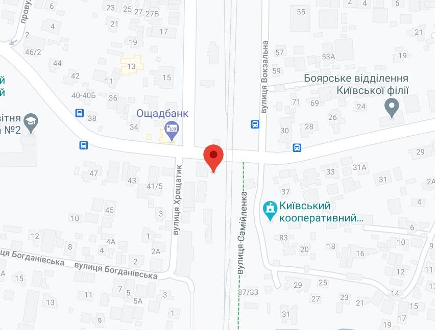 Билборд/Щит, Боярка, м. Боярка, вул. М. Грушевского, 30/вул. Хрещатик/вул. Вокзальна. ЖД переїзд.