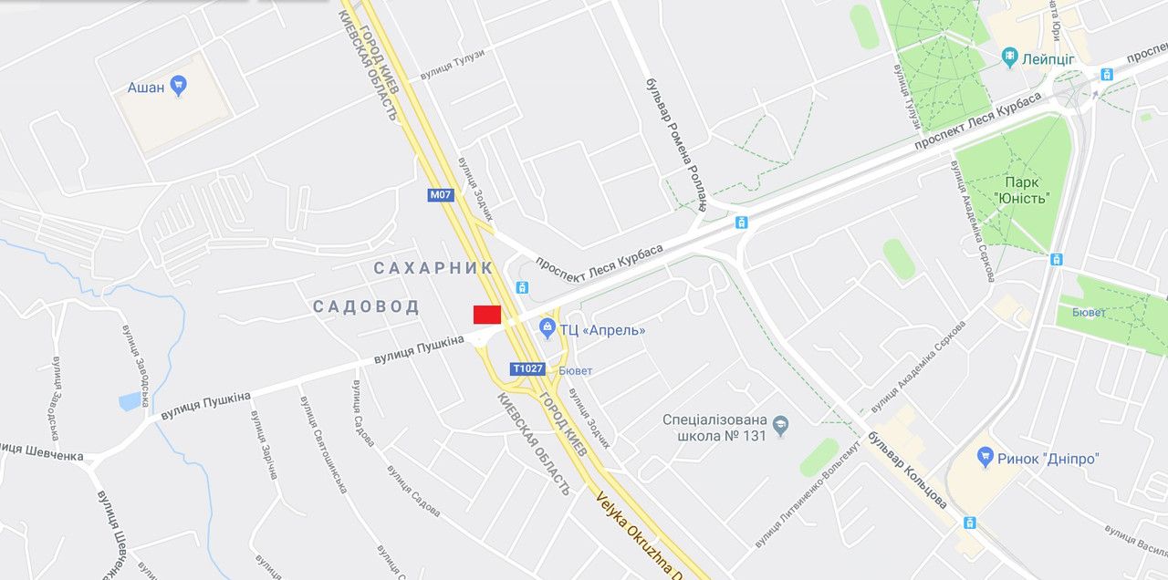 Билборд/Щит, Киев, Большая окружная напротив ТЦ Апрель,выезд с пр.Л.Курбаса,