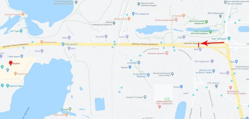 Суперсайт/Мегаборд, Киев, Шухевича Романа пр-т, на перехресті до Північного мосту, навпроти супермаркету "Novus"