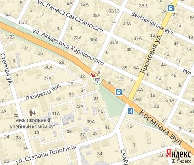 Билборд/Щит, Запорожье, Космічна вул., - Кам'яна вул. з центру