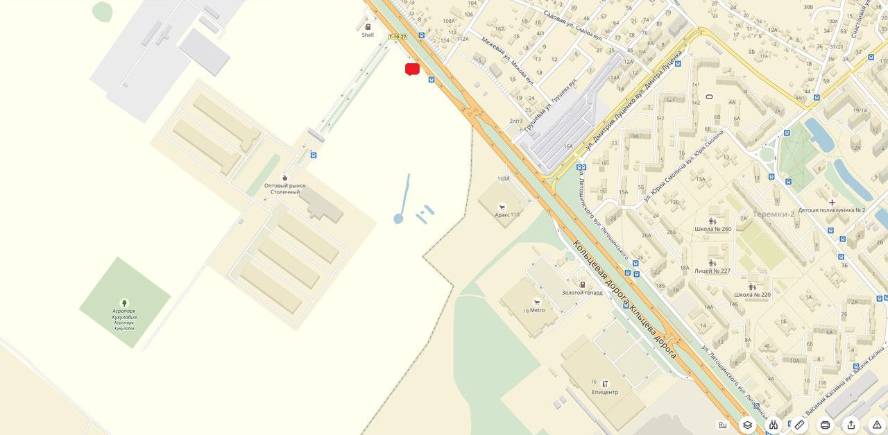 Білборд/Щит, Київ, Большая окружная ,650 м.до Одесской площади ,