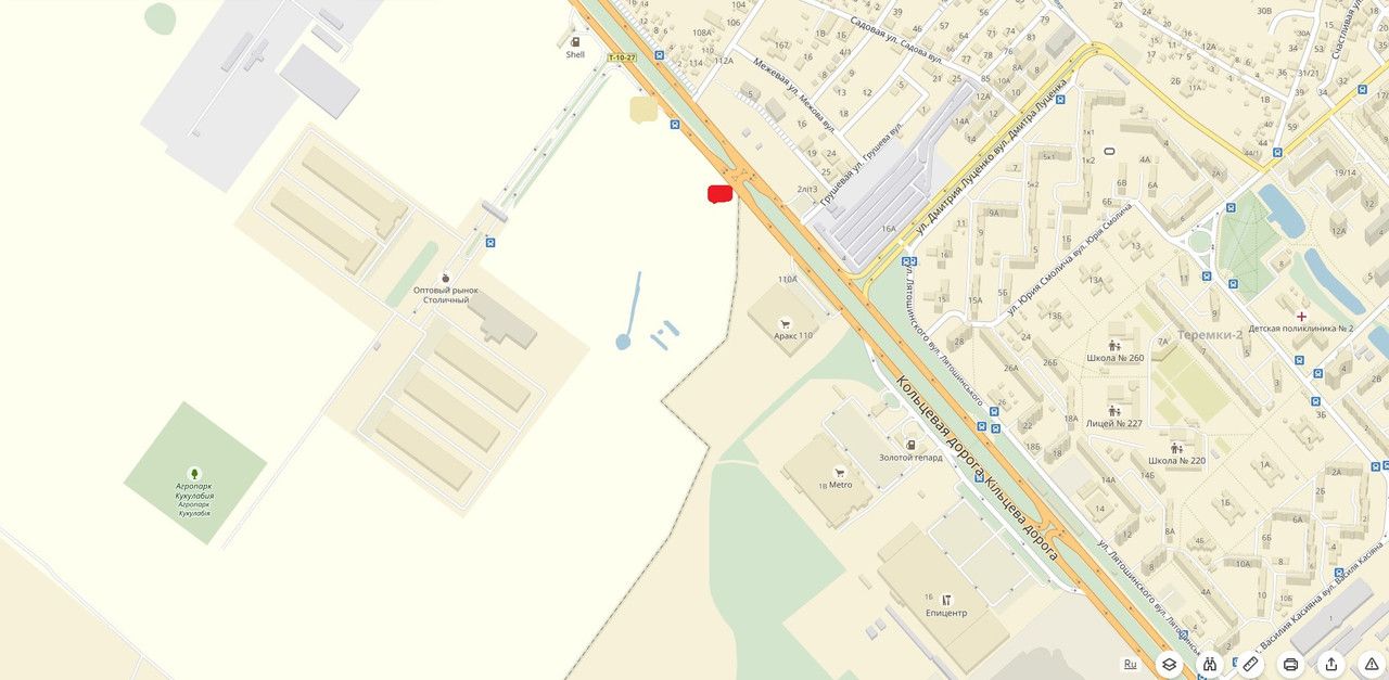 Білборд/Щит, Київ, Большая окружная ,750 м.до Одесской площади ,