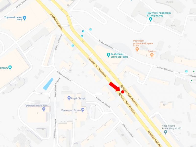 Сітілайт, Київ, Українки бул., 3, в сторону пл. Л. Українки