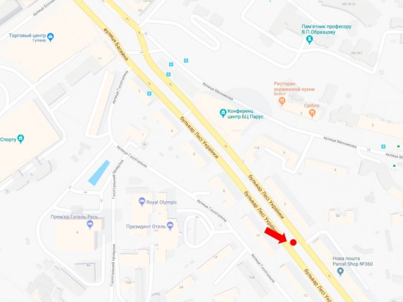Сітілайт, Київ, Українки бул., 3, на світлофорі, в сторону пл. Л. Українки