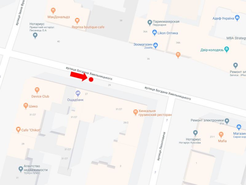 Ситилайт, Киев, Хмельницького вул., 29/2 / вул. Франка, навпроти McDonald's, в сторону вул. Хрещатик