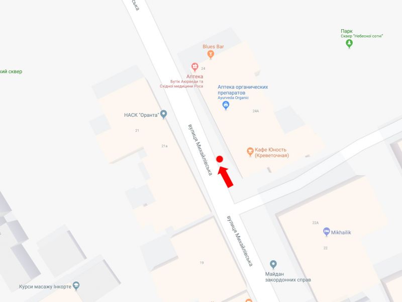 Сітілайт, Київ, Михайлівська вул., 24а, в сторону Михайлівської пл.