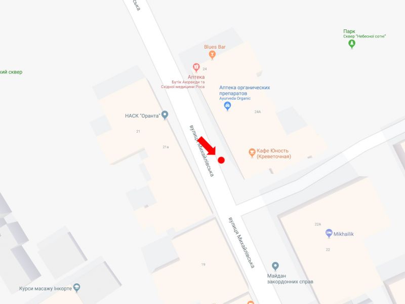 Сітілайт, Київ, Михайлівська вул., 24а, в сторону Майдану Незалежності