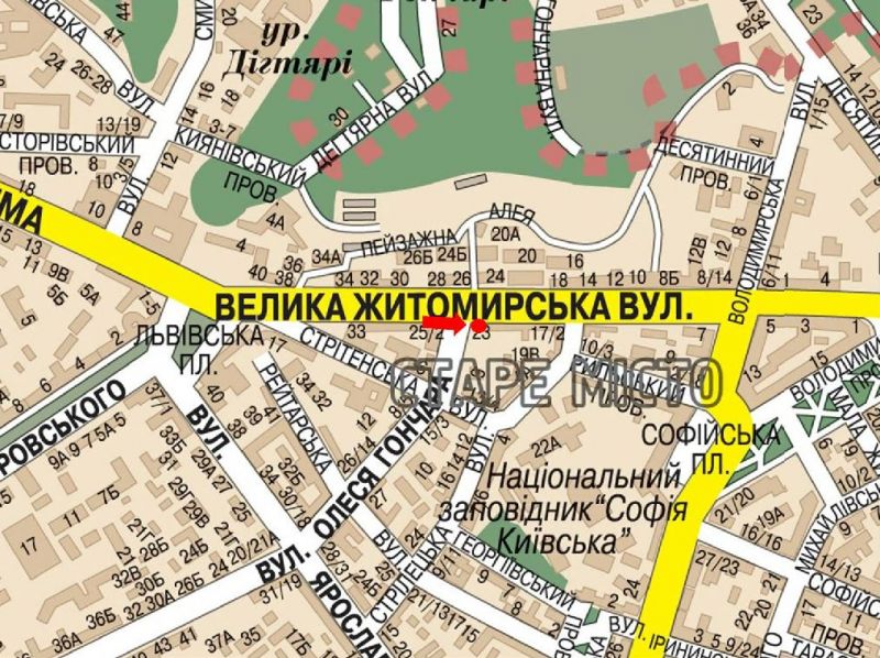 Сітілайт, Київ, В. Житомирська вул. / Гончара вул., на світлофорі, в сторону вул. Хрещатик