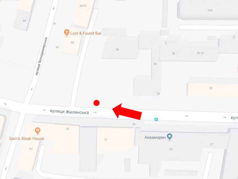 Ситилайт, Киев, Жилянська вул., 38 / вул. Володимирська, в сторону пл. Перемоги