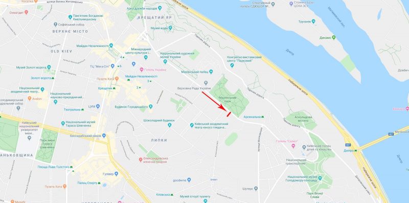 Скролл/Ситилайт, Киев, Грушевського Михайла вул. 30/1, рух в напрямку ст. м. "Арсенальна", пл. Слави
