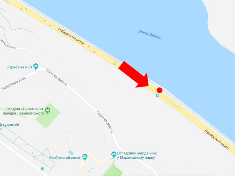 Беклайт, Київ, Набережне шосе вул., 1100 м. до ст.м. "Дніпро", з боку Подолу