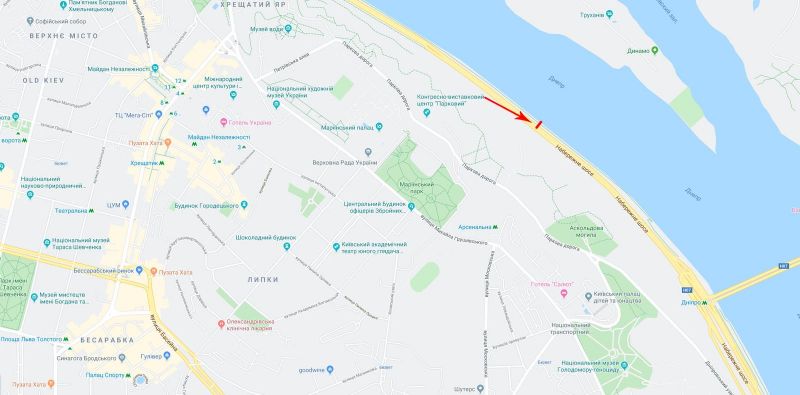 Скролл/Ситиборд, Киев, Набережне шосе, навтроти буд.№14, в напрямку м. Патона