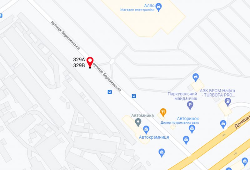 Билборд/Щит, Днепр, вул. Березинська (Автокрамниця) 200 метрів від перехрестя