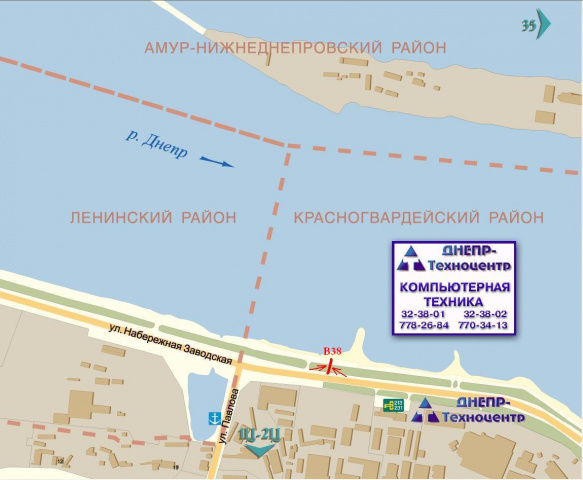 Билборд/Щит, Днепр, вул.Наб.Заводська, 9/ул.Набережная Заводская, 9, поток движения от Амурского моста к ул.Павлова
