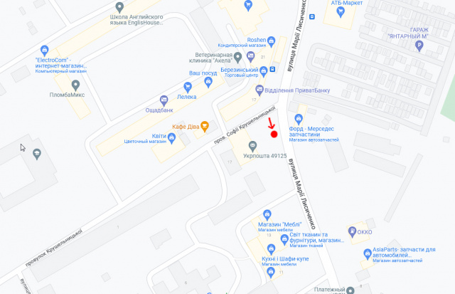 Билборд/Щит, Днепр, вул.Марії Лисиченко, 17/ул.Героев Гражданской войны, 17
