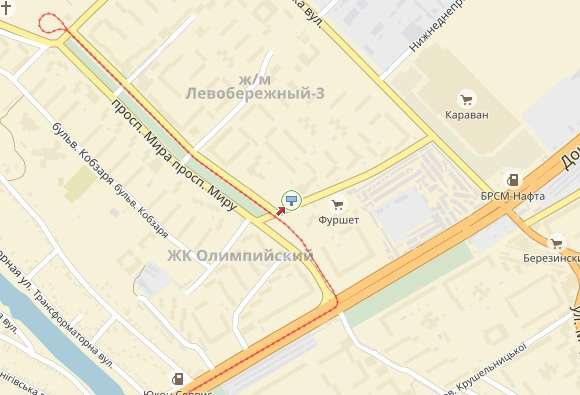 Билборд/Щит, Днепр, вул.Щербини, біля пр.Миру ("АТБ-маркет", в бік Березинського ринку, з центру)/ул.Щербины, возле пр.Мира, рядом "АТБ-маркет", в сторону Березинского рынка, из центра