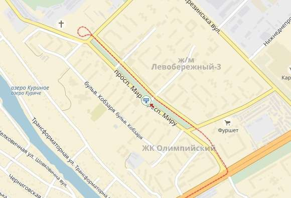 Билборд/Щит, Днепр, пр.Миру, 33, біля "АТБ-маркет", из центра/пр.Мира, 33, возле "АТБ", из центра