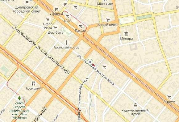 Ситилайт, Днепр, вул.Шевченка, 32, біля готеля "Каспій", Cascade Plaza/ул.Шевченко, 32, возле отеля "Каспий", "Cascade Plaza"