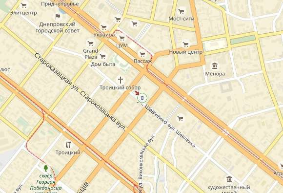 Ситилайт, Днепр, вул.Шевченка, 32, біля готеля "Каспій", Cascade Plaza/ул.Шевченко, 32, возле отеля "Каспий", "Cascade Plaza"
