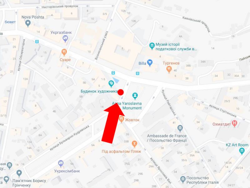 Сітілайт, Київ, Львівська пл., "Будинок Художника", в сторону Січових стрільців вул. (колиш. вул. Артема)