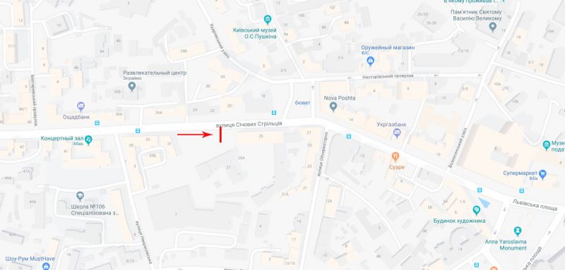 Скролл/Ситиборд, Киев, Січових Стрільців (Артема) вул. 27 - вул. Обсерваторна, в напрямку до Львівської площі