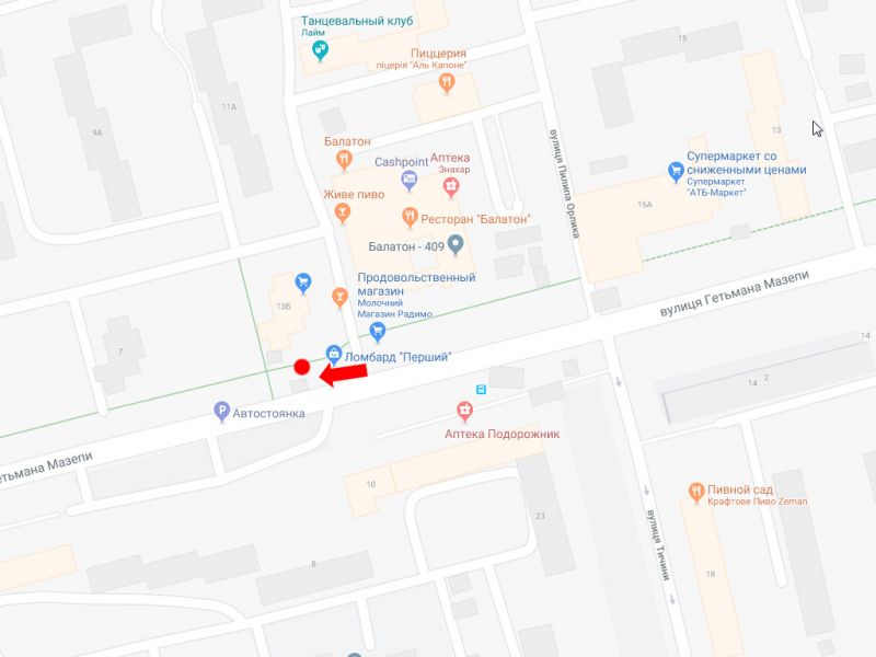 Ситилайт, Львов, Мазепи вул., 13б / вул. Орлика, (зупинка "Орлика"), супермаркет "Сільпо", в сторону ТРЦ "Спартак"