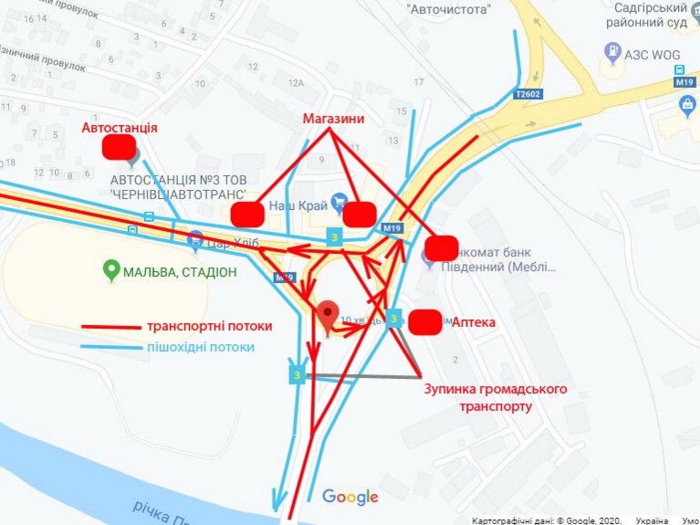 Суперсайт/Мегаборд, Черновцы, Транспортна розвязка вулиць Гагаріна - Галицький шлях - Хотинської