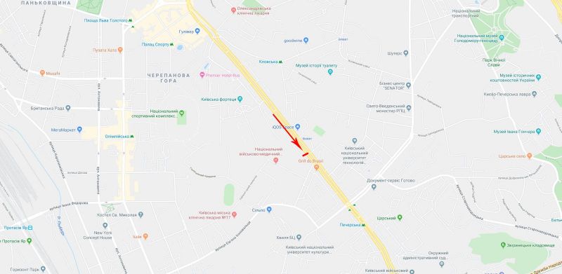 Скролл/Ситилайт, Киев, Лесі Українки бульв. 22, світлофор, рух в напрямку ст. м. "Печерська"