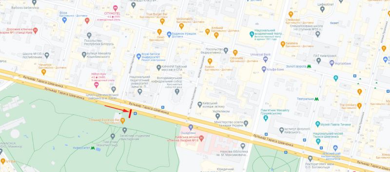 Скролл/Ситилайт, Киев, Шевченка бул. ст.м."Університет", рух в напрямку вул. Леонтовича