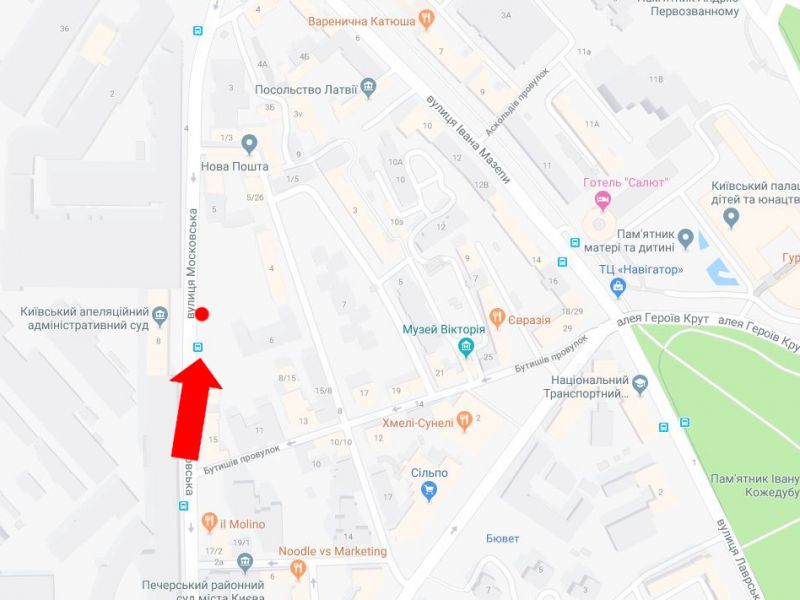Ситилайт, Киев, Московська вул., 8, навпроти, в сторону ст. м. «Арсенальна»