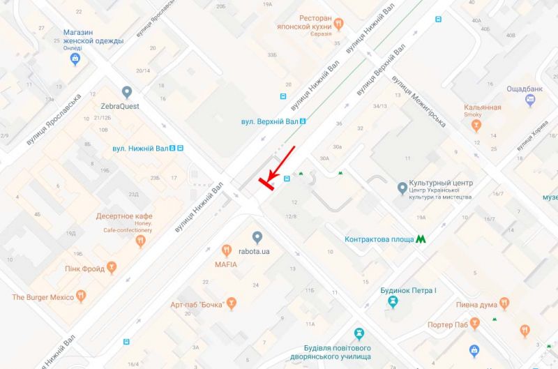 Скролл/Ситилайт, Киев, Верхній Вал. 12/28, руз в напрямку вул. Воздвиженська