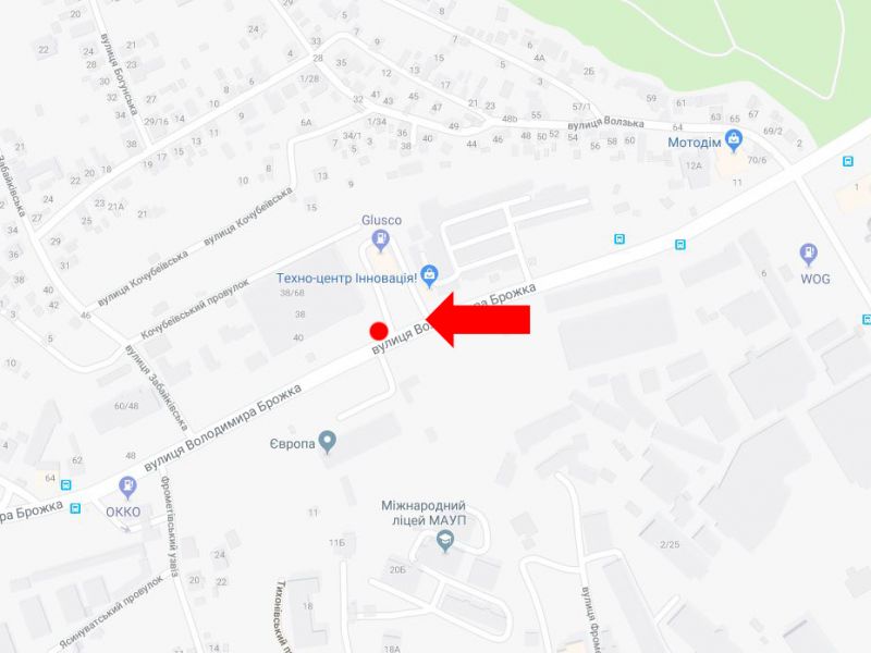 Білборд/Щит, Київ, Брожка вул. (колиш. Кіровоградська вул.), 38, біля АЗС "Glusco", в сторону Лобановського пр. (колиш. Червонозоряний пр.)