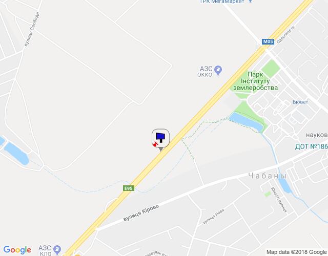 Билборд/Щит, Трассы, с. Чабани, траса М-05 Київ-Одеса, км 15+960 право, за 580м до АЗС ОККО, через 370м після АЗС Marshal, низ