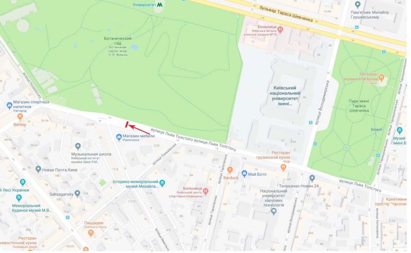 Скролл/Ситилайт, Киев, Гетьмана Скоропадського вул. 27 на розподільчій смузі - вул. Микільсько - Ботанічна