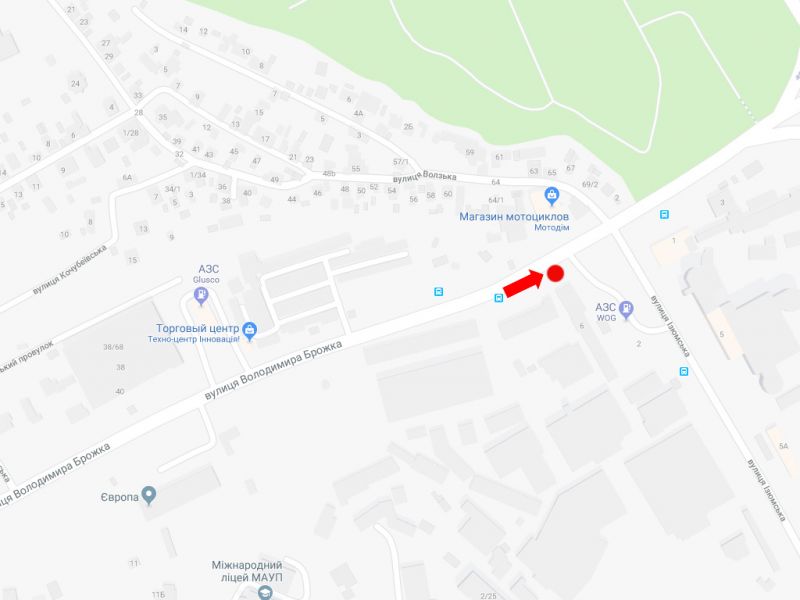 Білборд/Щит, Київ, Брожка вул. (колиш. Кіровоградська вул.) - вул. Ізюмська, біля АЗС "WOG", в сторону вул. Грінченка