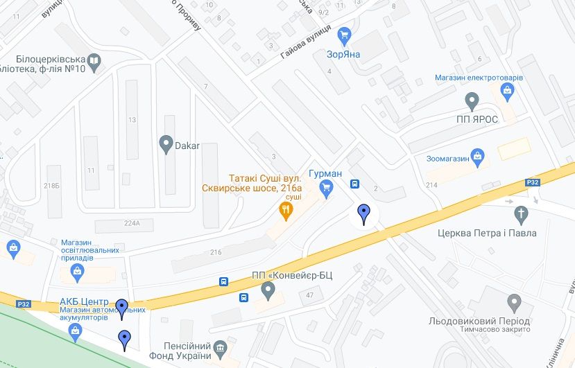 Білборд/Щит, Біла Церква, Вул. Сквирське шосе (Зелена зона, навпроти дитячої стомат. поліклініки)