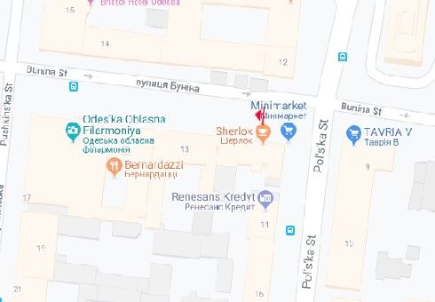 Ситилайт, Одесса, Буніна вул., 11 - Польська вул. А